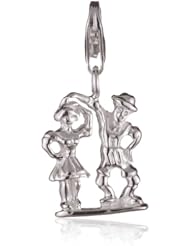VINANI brand Germany 925 Sterling Silver Charm Pendant traditional costume shiny Dancing Couple Oktoberfest Munich HTP