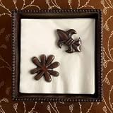 Fleur de Lis Copper Finished Beaded Napkin Holder