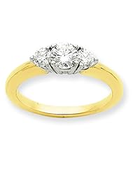 Ann Harrington Jewelry 14k 2-tone 3/4 Ct Tw 3 Stone Diamond Ring