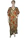 Womens Lounge Wear Gypsy Boho Red Green Lightweight Cotton Kaftan Casual Beach Wear Cover up Caftan Dress