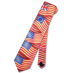 History of American Flags Neck Tie USA Men's Neck Tie