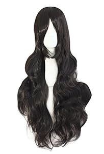 MapofBeauty Fashion Long Big Spiral Curl Cosplay Wig (Black)