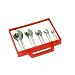 Magafor S413 Series Cobalt Steel Single-End Countersink Set, Uncoated (Bright) Finish, Zero Flute, 120 Degrees, Round Shank (5 Piece Set)