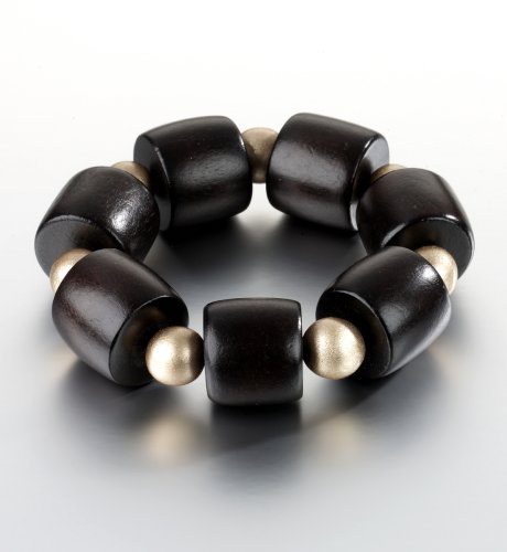 Wooden Drum Bead Bracelet