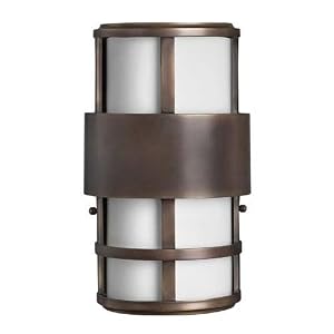 Hinkley Lighting 1908MT Exterior Pocket Sconce - Saturn Metro Bronze Contemporary Outdoor... by 