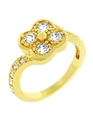 CZ Clover Ring