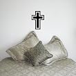 CROSS Christian Vinyl Wall Room Decal Sticker Jesus God | Color: Midnight Black
