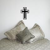 CROSS Christian Vinyl Wall Room Decal Sticker Jesus God | Color: Midnight Black