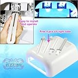 MelodySusie 36W violetii Lampe Blanc de Haute Efficacité Gel UV Ongle Grande sec pour les deux Salon de beauté Stuido Et Utilisation Personnelle à la maison