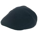 New Wool 7 Panel Ivy Driver Driving Golf Cap Hat * Black - Small / Medium