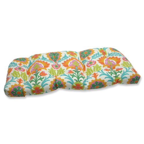Pillow Perfect Outdoor Santa Maria Mimosa Wicker Loveseat Cushion Sac