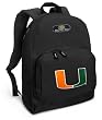 University of Miami Backpack Black UM Logo for Travel or School Bags - BEST QUALITY Unique Gifts For Boys, Girls, Adults, College Students, Men or Ladies