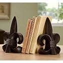 Contemporary Fleur de Lis Bookends Pair - NOW 20% Off
