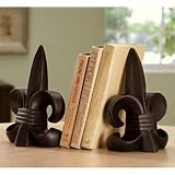 Contemporary Fleur de Lis Bookends Pair - NOW 20% Off