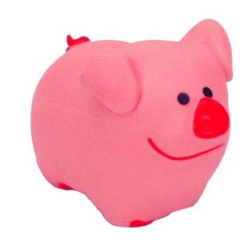 Li L Pals Latex Pig Dog Toy, Color: Pink, Size: 3 Inch