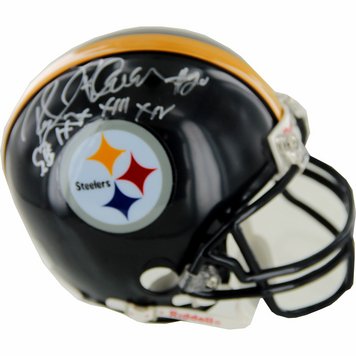 Rocky Bleier Autographed Pittsburgh Steelers Mini Helmet Insc SB Roman Numerals (JSA Auth)
