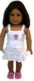 Pink Tank Top with Jonas Brothers "Logo", White Denim Ruffled Skirt, Fits 18" American Girl Doll