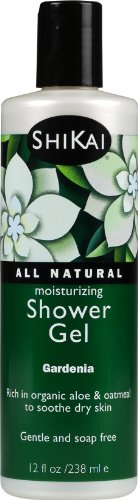 ShiKai All Natural Moisturizing Shower Gel, Gardenia, 12-Ounces (Pack of 3)
