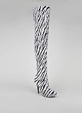 Zebra Print Thigh High Boot