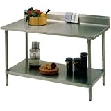 John Boos & Co. Cucina Tavalo Kitchen Work Table with Riser - 24" x 48" - C ....