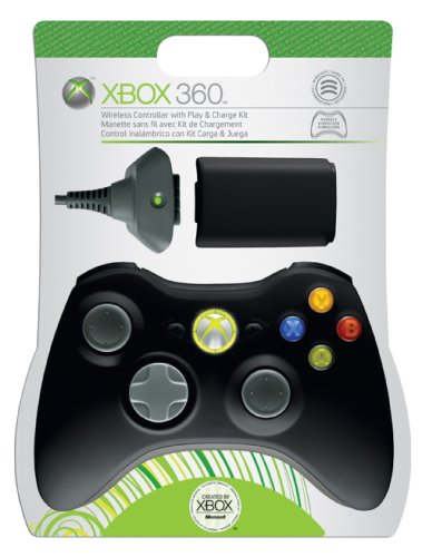Xbox 360 Play & Charge Kit with Black Controller