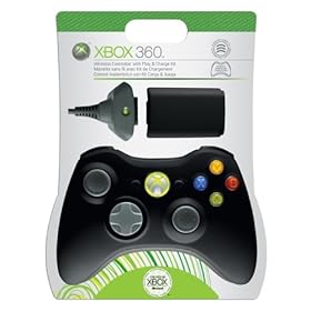 Xbox 360 Play & Charge Kit with Black Controller
