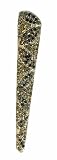 Hair Clip - Banana Style - Crystal Studded ~ Hematite (19)