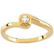 14K Yellow Gold Diamond Promise Ring - 0.10 Ct.