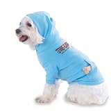 TENNIS PLAYERS HAVE FUZZY BALLS! Hooded (Hoody) T-Shirt with pocket for your Dog or Cat X-Small (XS) Lt Blue