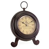 Brown Iron Desk Clock