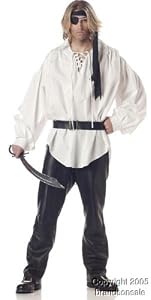 Adult's Standard White Pirate Costume Shirt