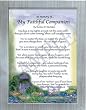 In memory of ... My Faithful Companion Pet Prayer in 5x7 Brushed Silver Frame
