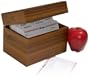 4" X 6" Walnut Recipe Card Box
