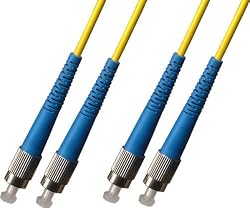 15M Singlemode Duplex Fiber Optic Cable (9/125) - FC to FC