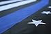 EMBROIDERED STAR, Double Side Print, Thick and Beautiful Thin Blue Line American Flag - 3 By 5 Ft - Honoring Our Men and Woman Serving in Law Enforcement