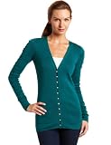 Ak Anne Klein Women's V-Neck Cardigan with Sleeve Detail