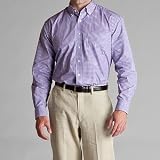 41JbwESx8cL. SL160  Hickey Freeman Long Sleeve Gingham Shirt, X Large, Purple