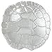 Clear Glass Turtle Shell Plate 10"x9.5" Set of Two