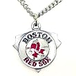 Boston Red Sox Chain Necklace & Enameled Pewter Pendant - MLB Baseball Fan Shop Sports Team Merchandise