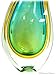 Handmade Sommerso Heavy Art Glass Hand Mouth Blown Sculpture Vase
