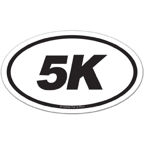 5K Oval Car Magnet