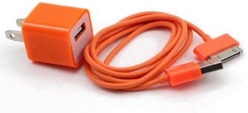 CTRLS® Wall Plug+ 3ft Cable for iPhone 4 4S 3GS Orange