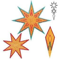 Accuquilt Go 8 Point Star Sarah Vedeler Go + Baby Fabric Cutting Die 55315