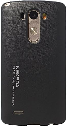 [Black] Nekeda PT Saffiano G3 PU Leather Pattern Jelly Case for LG G3