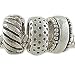 Lot of 3 Different STERLING SPACER BEADS fits Pandora Biagi Bracelets GIFT BOXED