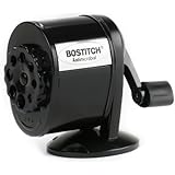 Stanley Bostitch Metal Antimicrobial Manual Pencil Sharpener, Black (MPS1-BLK)