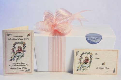 Woodland Fairy Acres Bouquet des Fleurs Orange Blossom and Almond Nut Floral Scone Mix, 19.5 Ounces, Beautifully Gift-Packaged in White Ballotin Box with Gift Card and Brief History of Scones