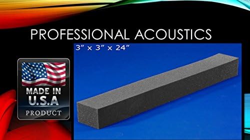 16 Pack - Acoustic Foam Corner Blocks 3" X 3" X 24"