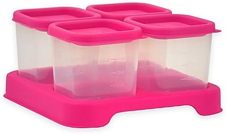 iPlay 4 oz. 4-Piece Baby Food Cube Set in Pink