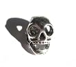 Antique Silver Plated Fits Pandora Skull Bead, 14mm (1)